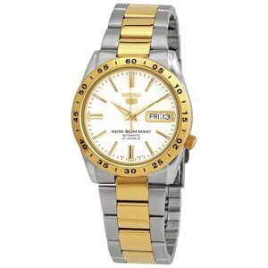 NWT Authentic Seiko Automatic White Dial Two-tone Women's Watch